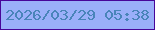 文字の大きさ：4、枠の色：470599、背景の色：9aaff9、文字の色：4984b9 無料ブログパーツのブログ時計