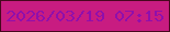 文字の大きさ：4、枠の色：47071e、背景の色：c81c81、文字の色：8f0fac 無料ブログパーツのブログ時計
