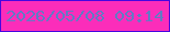 文字の大きさ：1、枠の色：4707e0、背景の色：fb2dba、文字の色：637ac4 無料ブログパーツのブログ時計
