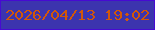 文字の大きさ：4、枠の色：470ad2、背景の色：3c34ae、文字の色：d25708 無料ブログパーツのブログ時計