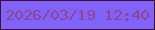 文字の大きさ：1、枠の色：470c35、背景の色：8064fa、文字の色：924290 無料ブログパーツのブログ時計