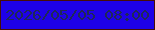 文字の大きさ：5、枠の色：470e06、背景の色：1e01e8、文字の色：1f2858 無料ブログパーツのブログ時計