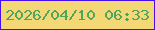 文字の大きさ：5、枠の色：470fe9、背景の色：f4d875、文字の色：4da55f 無料ブログパーツのブログ時計