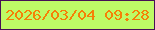 文字の大きさ：4、枠の色：471056、背景の色：befa66、文字の色：f68006 無料ブログパーツのブログ時計