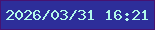 文字の大きさ：1、枠の色：471271、背景の色：2d2e9a、文字の色：b2faea 無料ブログパーツのブログ時計