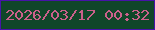 文字の大きさ：1、枠の色：4713a8、背景の色：104629、文字の色：cb608b 無料ブログパーツのブログ時計