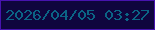 文字の大きさ：5、枠の色：4713af、背景の色：0f053e、文字の色：0b6485 無料ブログパーツのブログ時計