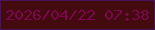 文字の大きさ：1、枠の色：471557、背景の色：440b0e、文字の色：7e0350 無料ブログパーツのブログ時計