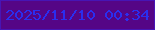文字の大きさ：3、枠の色：4715b5、背景の色：550586、文字の色：2b2eef 無料ブログパーツのブログ時計
