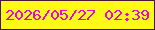文字の大きさ：3、枠の色：471832、背景の色：fffa15、文字の色：e804e0 無料ブログパーツのブログ時計