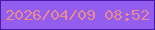 文字の大きさ：2、枠の色：471aa8、背景の色：935ef0、文字の色：e88a90 無料ブログパーツのブログ時計