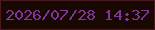 文字の大きさ：2、枠の色：471c20、背景の色：180801、文字の色：80349e 無料ブログパーツのブログ時計