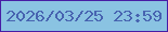 文字の大きさ：2、枠の色：471ca5、背景の色：8ac3e2、文字の色：4763b0 無料ブログパーツのブログ時計
