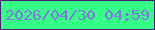 文字の大きさ：4、枠の色：471d74、背景の色：36ff87、文字の色：886fec 無料ブログパーツのブログ時計