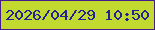 文字の大きさ：4、枠の色：471d8b、背景の色：c2da30、文字の色：202193 無料ブログパーツのブログ時計