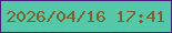 文字の大きさ：2、枠の色：471e7b、背景の色：54c8a9、文字の色：7a6132 無料ブログパーツのブログ時計
