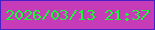 文字の大きさ：1、枠の色：4720c5、背景の色：c63bb8、文字の色：14fc31 無料ブログパーツのブログ時計