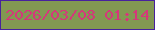 文字の大きさ：2、枠の色：47219d、背景の色：829852、文字の色：d5377a 無料ブログパーツのブログ時計