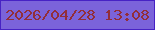 文字の大きさ：1、枠の色：4722c4、背景の色：7b63da、文字の色：922e3a 無料ブログパーツのブログ時計