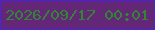 文字の大きさ：5、枠の色：4722df、背景の色：642677、文字の色：318632 無料ブログパーツのブログ時計