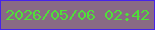 文字の大きさ：5、枠の色：4723e9、背景の色：896a84、文字の色：50df39 無料ブログパーツのブログ時計