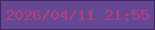 文字の大きさ：5、枠の色：47245e、背景の色：654893、文字の色：b73e7e 無料ブログパーツのブログ時計