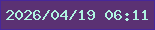 文字の大きさ：4、枠の色：47279b、背景の色：5b3173、文字の色：aff4e1 無料ブログパーツのブログ時計