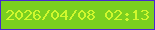 文字の大きさ：4、枠の色：4728d1、背景の色：7ad01f、文字の色：d0f82e 無料ブログパーツのブログ時計