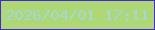 文字の大きさ：3、枠の色：4728d6、背景の色：aed776、文字の色：a8d5d6 無料ブログパーツのブログ時計