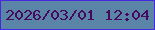 文字の大きさ：2、枠の色：4729dd、背景の色：5a85a7、文字の色：470960 無料ブログパーツのブログ時計