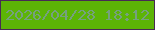 文字の大きさ：2、枠の色：472b54、背景の色：5cb406、文字の色：75a07f 無料ブログパーツのブログ時計