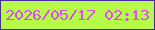文字の大きさ：5、枠の色：472ca6、背景の色：b7fb49、文字の色：de4af1 無料ブログパーツのブログ時計