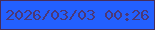 文字の大きさ：3、枠の色：472d59、背景の色：2360ff、文字の色：4b3877 無料ブログパーツのブログ時計