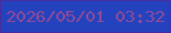 文字の大きさ：1、枠の色：472d9e、背景の色：2441be、文字の色：8f4c97 無料ブログパーツのブログ時計