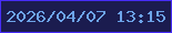 文字の大きさ：4、枠の色：472df7、背景の色：1b1c4f、文字の色：6da4e9 無料ブログパーツのブログ時計
