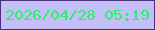 文字の大きさ：5、枠の色：473075、背景の色：c4bff8、文字の色：29f267 無料ブログパーツのブログ時計