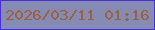文字の大きさ：2、枠の色：4730d6、背景の色：858bb3、文字の色：9d603f 無料ブログパーツのブログ時計