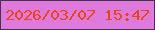 文字の大きさ：4、枠の色：47314d、背景の色：dd7adb、文字の色：ec4419 無料ブログパーツのブログ時計