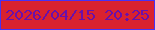 文字の大きさ：2、枠の色：4732f4、背景の色：d9222f、文字の色：6a10aa 無料ブログパーツのブログ時計