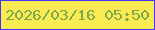 文字の大きさ：5、枠の色：4733fe、背景の色：f8ec52、文字の色：7fa84d 無料ブログパーツのブログ時計