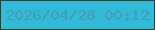 文字の大きさ：3、枠の色：473424、背景の色：30bbd9、文字の色：489bb7 無料ブログパーツのブログ時計