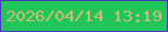 文字の大きさ：1、枠の色：4735bd、背景の色：20c65a、文字の色：d1b874 無料ブログパーツのブログ時計