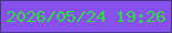 文字の大きさ：2、枠の色：473689、背景の色：8851ee、文字の色：2dde40 無料ブログパーツのブログ時計