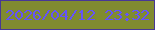 文字の大きさ：5、枠の色：473895、背景の色：808b30、文字の色：6453fa 無料ブログパーツのブログ時計