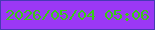 文字の大きさ：1、枠の色：4739b5、背景の色：9b38f5、文字の色：3ac917 無料ブログパーツのブログ時計