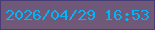 文字の大きさ：4、枠の色：473c76、背景の色：705878、文字の色：09b1f5 無料ブログパーツのブログ時計