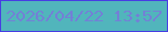 文字の大きさ：4、枠の色：473de3、背景の色：51b5bc、文字の色：7380d6 無料ブログパーツのブログ時計