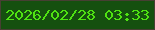 文字の大きさ：3、枠の色：473f33、背景の色：15500f、文字の色：4fe212 無料ブログパーツのブログ時計