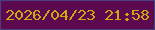 文字の大きさ：2、枠の色：474181、背景の色：5d094f、文字の色：cea814 無料ブログパーツのブログ時計