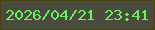 文字の大きさ：1、枠の色：474312、背景の色：4a4b3d、文字の色：6bf063 無料ブログパーツのブログ時計